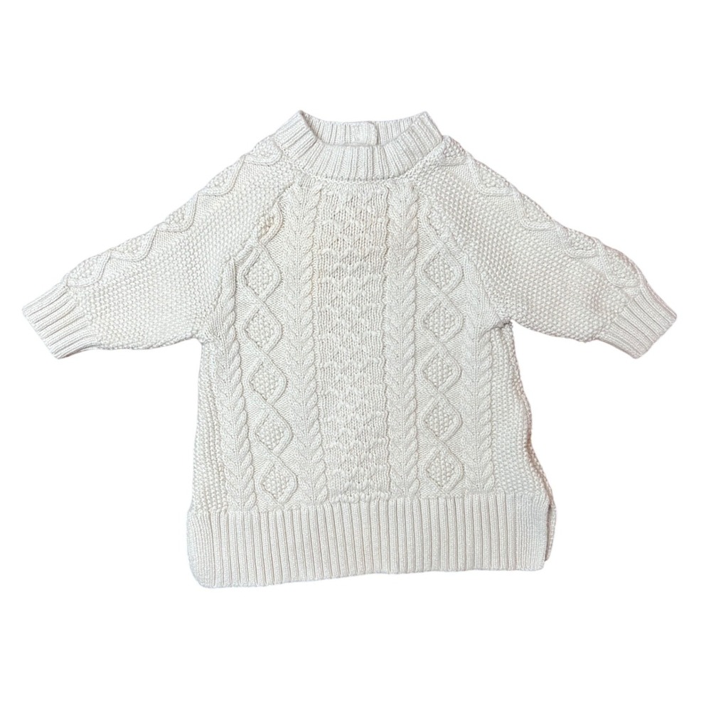 Baby Girls‎ Cream Cable Knit Sweater Dress 3-6 Months Gap Long Sleeve Fisherman